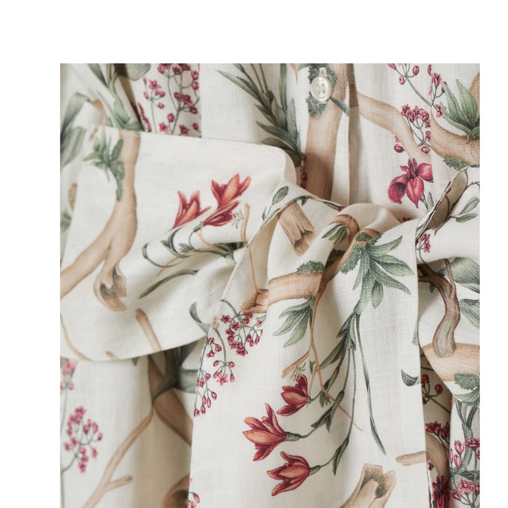 ❌SOLD❌ JOHANNA ORTIZ Gorgeous Orchids Linen Dress - Picture 10 of 14